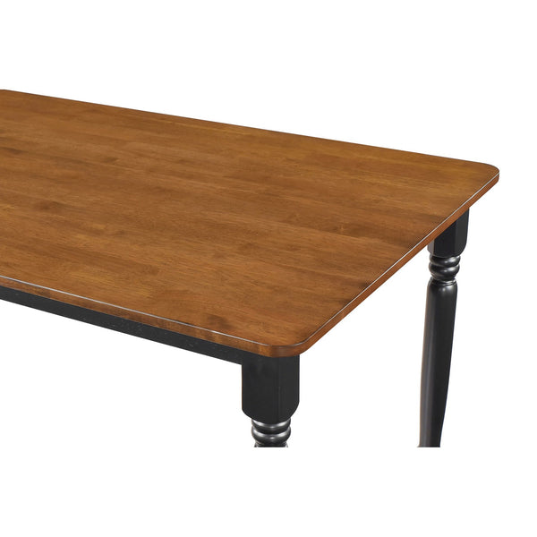 English Elm Hayward Walnut-Top Dining Table with Rounded Edges and Bold Black Legs, Solid Wood Farmhouse Chic B062P353242