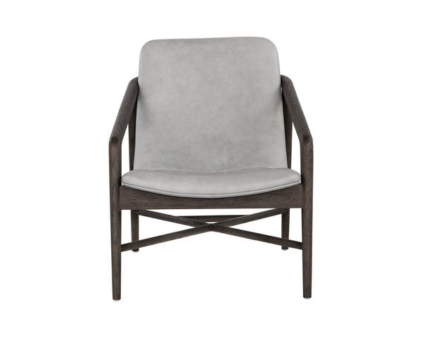 Sunpan Cinelli Lounge Chair - Handcrafted Artisan Design with Unique Character and Timeless Elegance Distressed Brown / Saloon Light Grey Leather