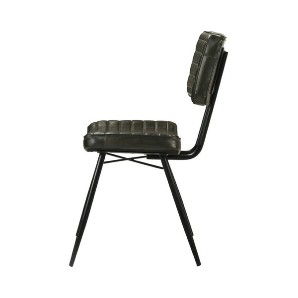 English Elm Set Of 2 Cozy Leather Upholstered Dining Chairs – Vintage Charm With Modern Durability And Style B016P225483-GIGA