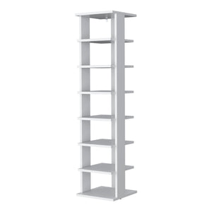 English Elm White 7-Tier Tall Vertical Shoe Rack — Space-Saving 48.7" High White Shelving Unit for Entryway Organizing and Durable Wood-Frame Storage B062P373787