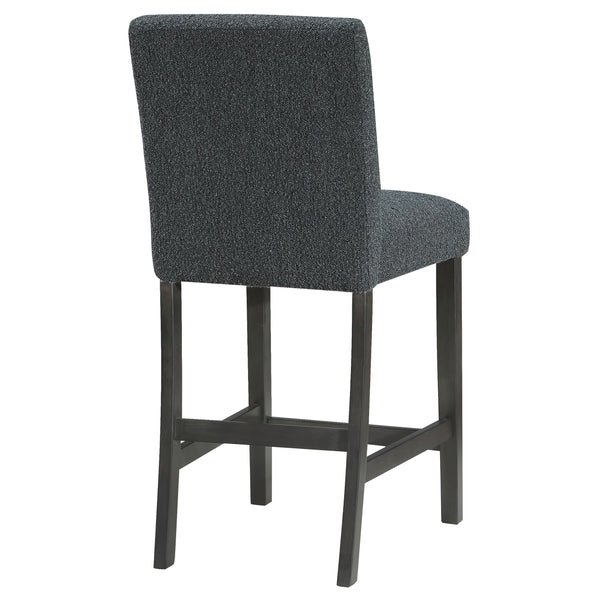 English Elm Murtry Boucle Upholstered Counter Chair Set of 2 – Plush Foam Seats, Textured Fabric, Charcoal Legs, Modern Comfort Black B062P299877