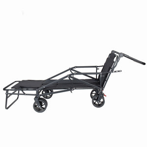 English Elm 2-in-1 Folding Wagon Chair with All-terrain Wheels Oxford Fabric 650lb Outdoor W2932P425338