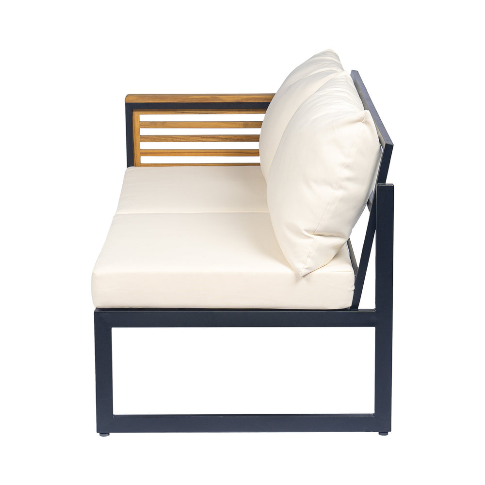 English Elm Christopher Knight Home® - Outdoor 4-Piece Acacia Wood & Metal Patio Corner Set - Modern Comfort For Stylish Outdoor Living N757S438857B