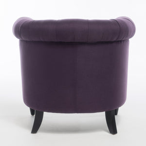English Elm Christopher Knight Home® - CLUB Velvet Accent Chair with Kiln-Dried Legs — Plush Mid-Century Design, Compact Luxurious Seating Plum 33 L x 30 W x 25 H 59259.00FPLU