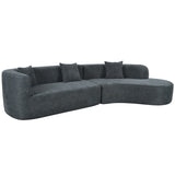 English Elm Modern Large 2-Piece Sectional Sofa With 3 Pillows,For Living Room, Bedroom