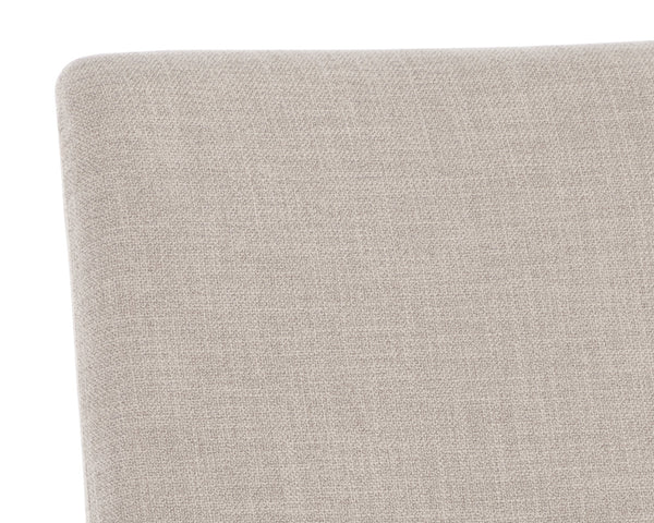 Sunpan Rosine Dining Chair Set of 2 - Elegant Effie Flax Fabric with Light Brown Solid Birch Wood Legs