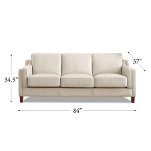 English Elm Bella Leather Sofa Collection – Double-Sloped Track Arms, Sewn-In Cushions, Clean Lines, Timeless Charm B2705P211799