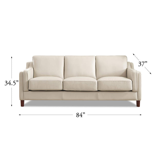English Elm Bella Leather Sofa Collection – Double-Sloped Track Arms, Sewn-In Cushions, Clean Lines, Timeless Charm B2705P211799