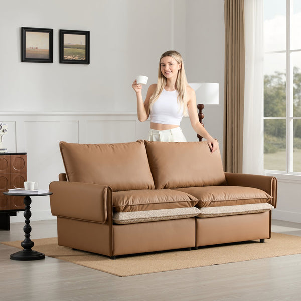 English Elm Modern Oversized Accent Chair – Versatile Single Sofa Lounge For Living Room & Bedroom Comfort W2997P294037