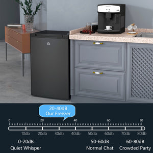 English Elm Homcom Compact Upright Freezer 3 Cu Ft with Adjustable Thermostat for Dorm Apartment W2225P200389