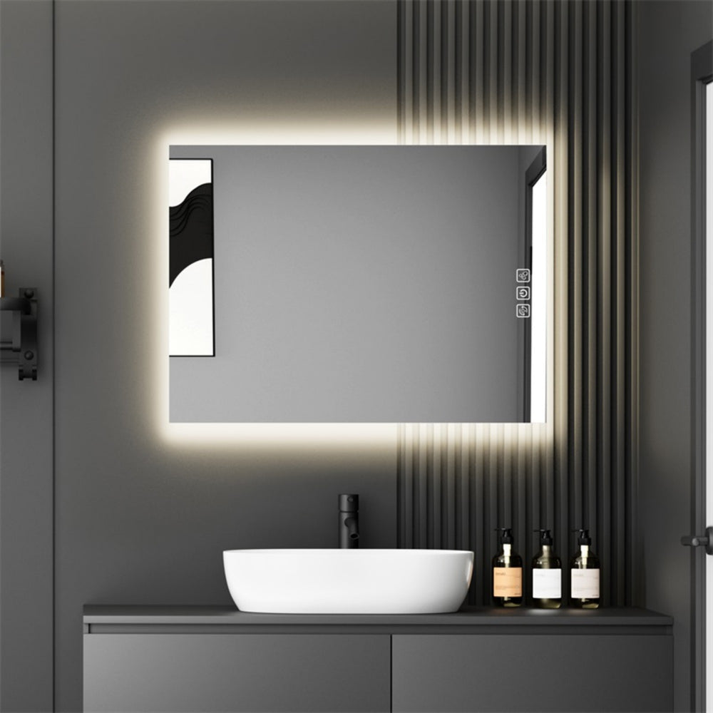 English Elm 32" LED Bathroom Mirror with Quick 5-Min Defog, 3-Color Stepless Dimming, CRI90+, Memory Function T3177P284020