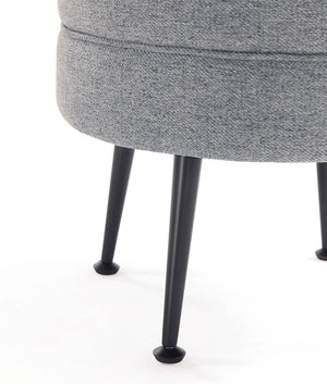 English Elm Bailey Modern Gray Upholstered Accent Ottoman - Stylish Footrest & Extra Seating For Any Room B365P397868