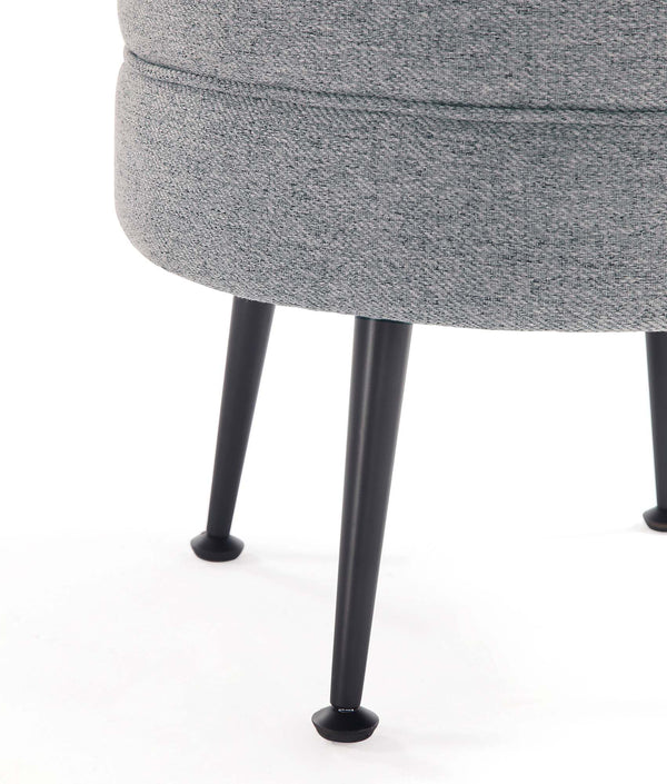 English Elm Bailey Modern Gray Upholstered Accent Ottoman - Stylish Footrest & Extra Seating For Any Room B365P397868