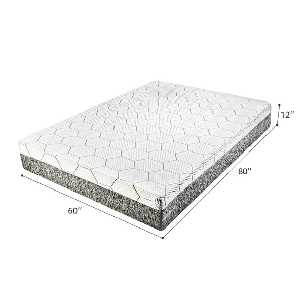 English Elm 12 Inch Queen Mattress Five Zone Foam Japanese Minimalist Design Cool Breathable Sleep W5081P394367