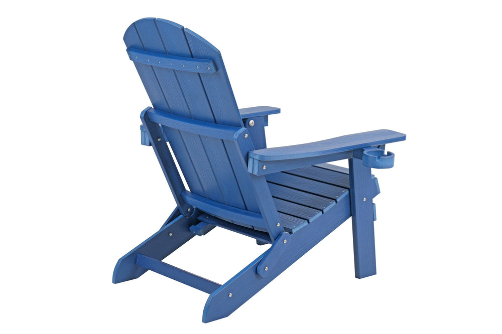 English Elm Lounge Chair - Durable Dark Blue Outdoor Seating, All-Weather Design With Stainless Steel Hardware W2085P362973