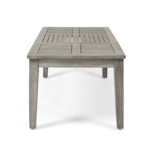 English Elm Christopher Knight Home® - HAMPTON Acacia Wood Coffee Table with Slat Top, Weather-Resistant Durable Hardwood, 44.9" L Grey 60399.00LGRY