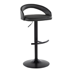 English Elm Adjustable Swivel Barstools Set of 3 Faux Leather Metal Counter Height Seating B202S02041