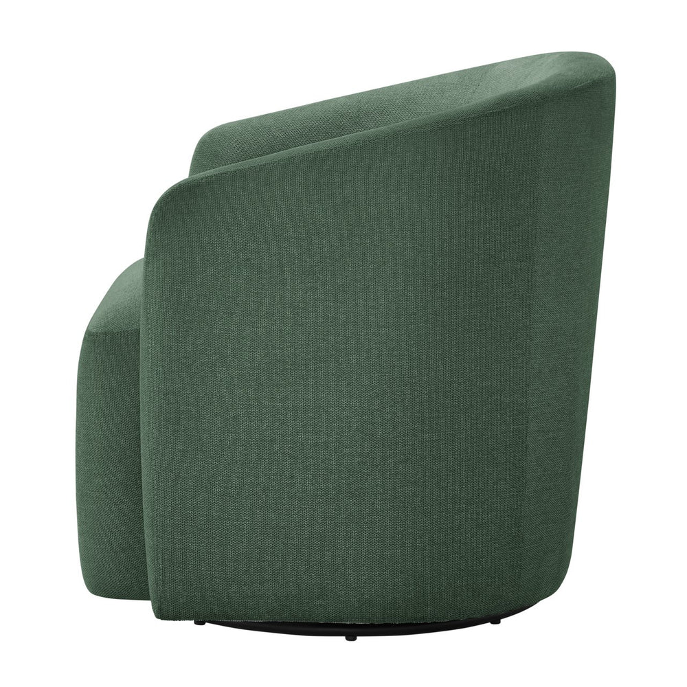 English Elm Ardena Swivel Barrel Chair with Durable Commercial-Grade Fabric, Pocket Coil Seat, 360° Swivel Comfort Green B050P322596