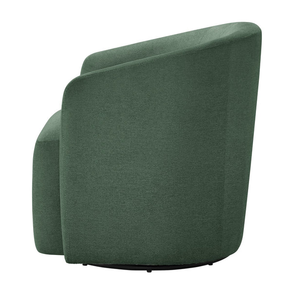 English Elm Ardena Swivel Barrel Chair with Durable Commercial-Grade Fabric, Pocket Coil Seat, 360° Swivel Comfort Green B050P322596
