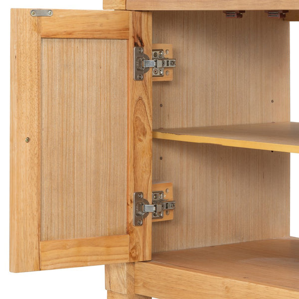 English Elm 36" Freestanding Bathroom Vanity Solid Wood Cabinet with Ceramic Sink and Soft Close Storage N729P300165N
