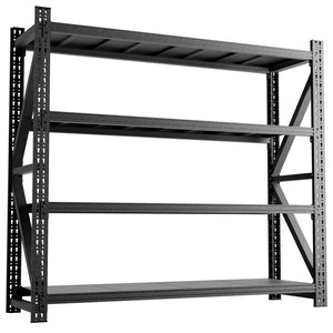 English Elm Heavy Steel Garage Shelving Unit Six Thousand Pound Industrial Storage Rack Workshop W2735S00002