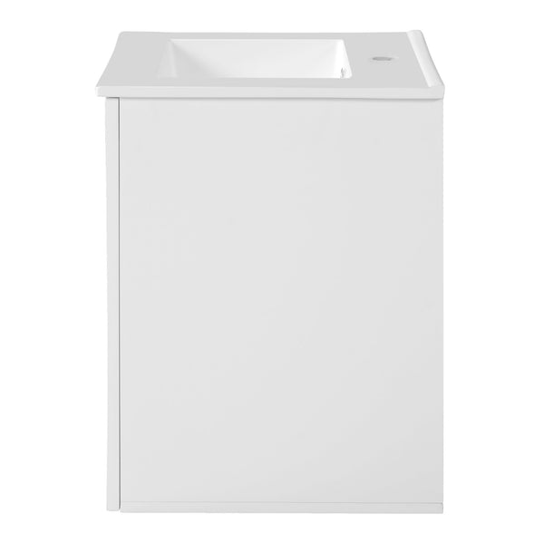 English Elm 20" Floating Bathroom Vanity with Ceramic Sink Soft Close Door and Open Side Shelf N710P332058K