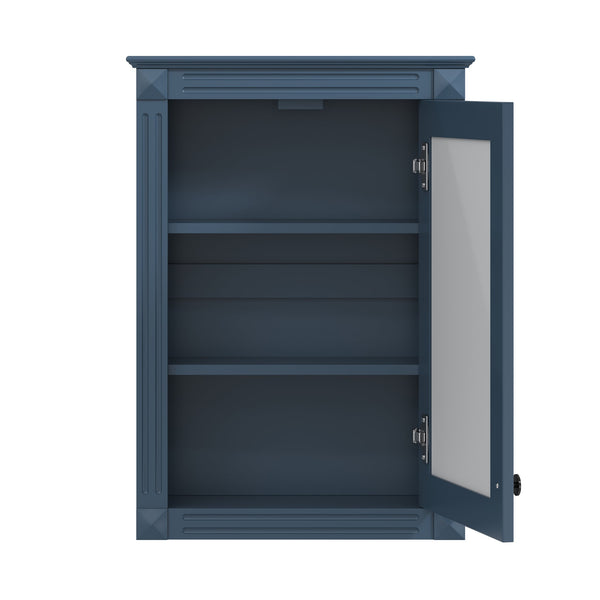 English Elm 20" Wall Mount Medicine Cabinet Mirrored Door Soft Close Adjustable Shelf Bathroom N710P317680C