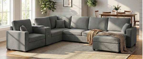 English Elm Swivel Barrel Accent Chair Chenille Tufted Round Club Seat for Living Room Lounge Grey N719S002350E