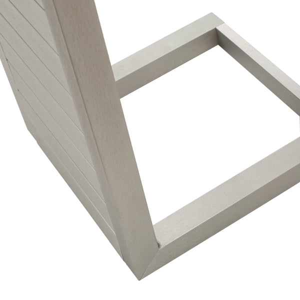 English Elm Christopher Knight Home® - CAPE C-shaped Aluminum Outdoor Side Table for Patio & Poolside — Lightweight, Weather-Resistant Design Silver 59990.00