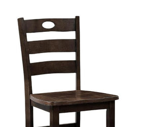 English Elm Transitional Counter Height 3pc Dining Set with USB Charging, Storage Shelves & Padded Seats Espresso 44 L x 41 W x 12 H B2741P381489