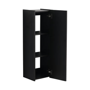 English Elm 12 Inch Narrow Wall Mounted Cabinet Soft Close Door Dark Oak Finish Bathroom Storage W1972P457985