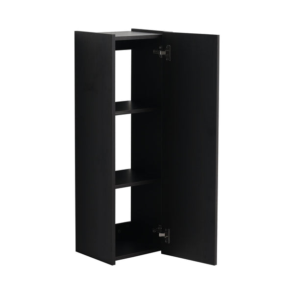 English Elm 12 Inch Narrow Wall Mounted Cabinet Soft Close Door Dark Oak Finish Bathroom Storage W1972P457985