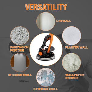 English Elm Drywall Sander 820w Direct Drive Telescopic with Vacuum Dust Collection and Led T3177P305032
