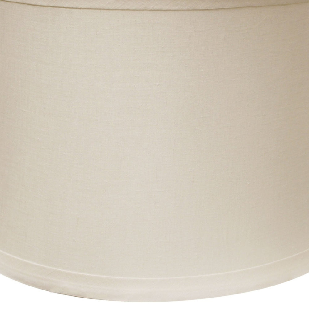 English Elm Drum Silhouette Natural Linen Table Lamp Shade Warm Diffused Glow Transitional Decor B075101143