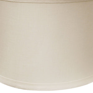 English Elm Drum Silhouette Natural Linen Table Lamp Shade Warm Diffused Glow Transitional Decor B075101143