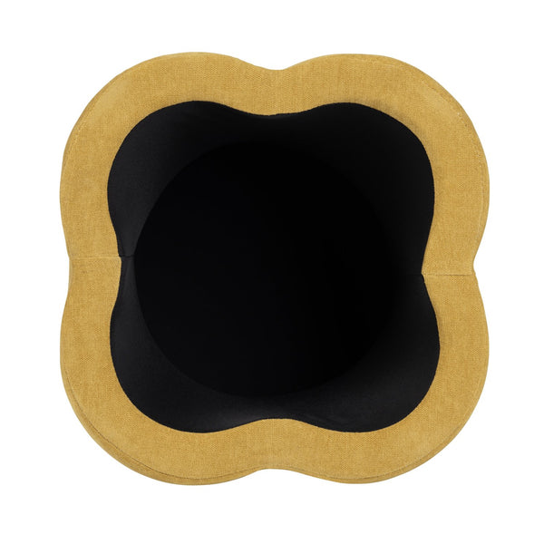 Crestview Collection Modern Seafoam Chenille Ottoman With Hidden Storage And Floral Design For Stylish Living Spaces Yellow Solid Wood Evfzr4341spc