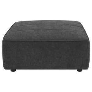 English Elm Ortega Boucle Square Ottoman Textured Charcoal Upholstery for Living Room Seating B062P451788