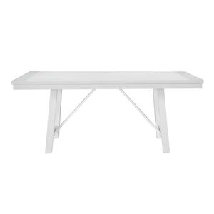 English Elm Modern Farmhouse Five Piece Dining Set Oak Veneer Table Four Wood Side Chairs White B011S00928