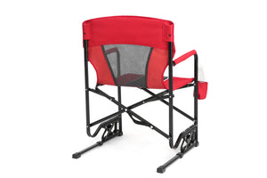 English Elm Outdoor Freestyle Rocker Camping Chair with Spring-Action Shock Absorbers, Eazy-Fold Setup, Mesh Backrest and Cup Holder for Comfort and Durability Red W640P224433