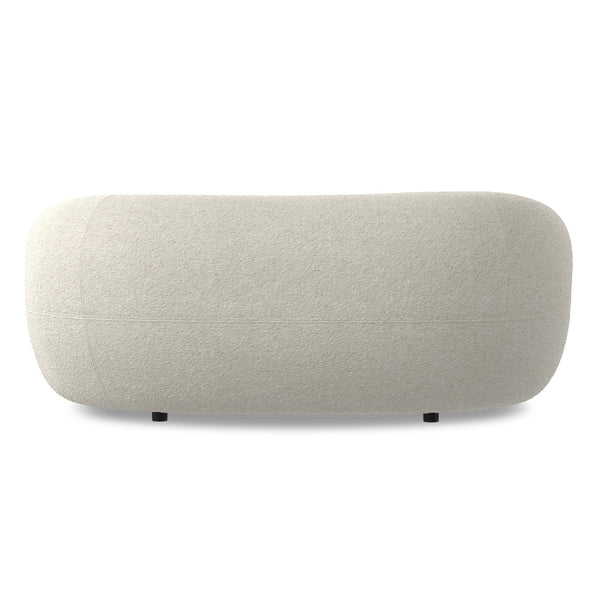 English Elm Sherri 69" Loveseat in Vanilla Cream Boucle — Mid-Century Curved Sofa, Durable 600lb Capacity, Cozy Comfort B136P364319