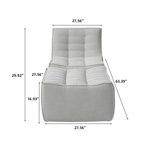 English Elm Caterpillar Classic Floor Sofa - Cozy Light Gray Chenille Single-Seater For Stylish Relaxation B341P321112