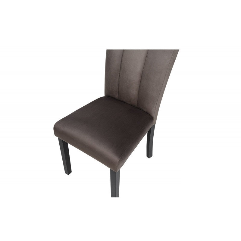 English Elm Cedar Channel-Tufted Velvet Dining Chairs Set of 2 — Plush Brown Seats, Modern Comfort & Durability B011P361974