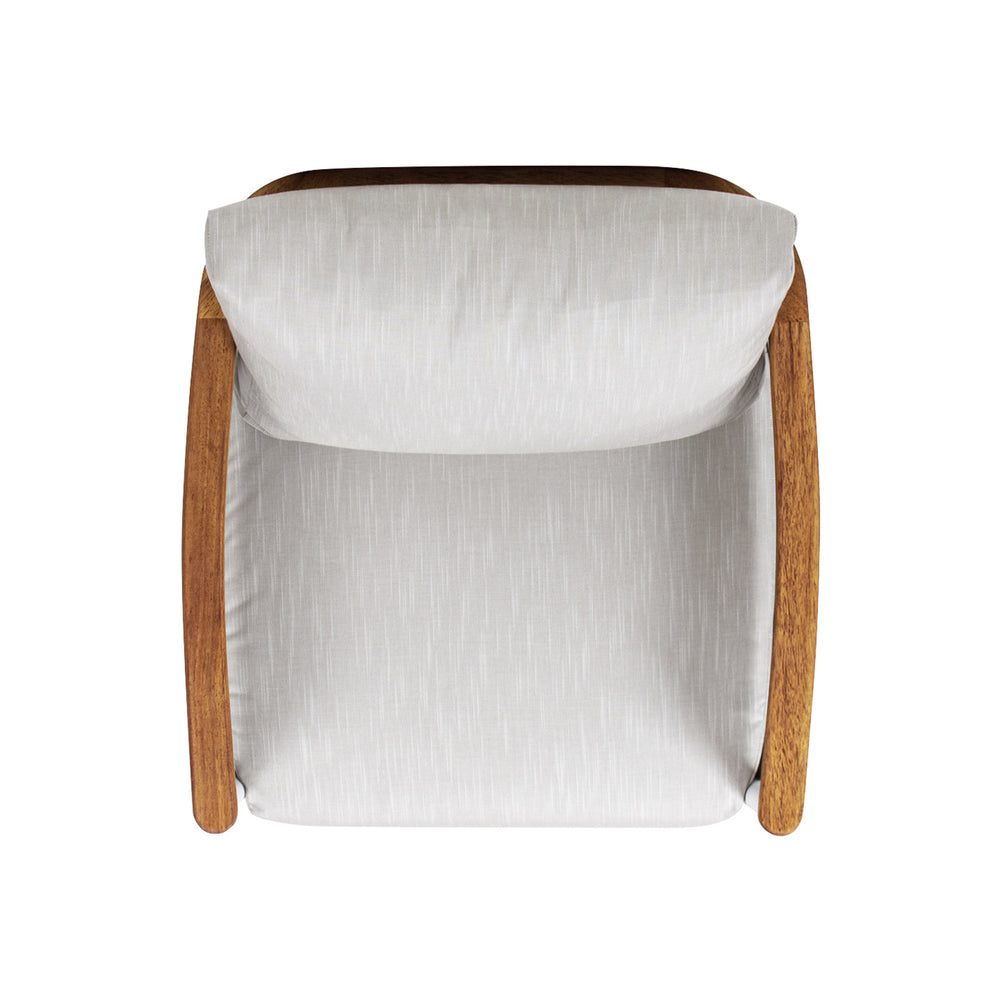 English Elm Jennifer Taylor Home - Rhodes 29" Upholstered Teak + Powder-Coated Aluminum Patio Arm Chair Birch Gray Chenille Cushions Durable Weather-Resistant Stylish Comfort for Outdoor Lounges B2719P321037