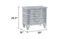 English Elm Mystic 4-Piece Contemporary Upholstered Led Bedroom Set With Crystal Accents & Storage Solutions B009S01675