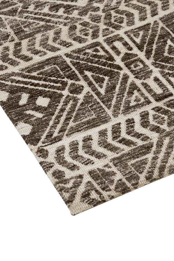 Feizy Rugs Colton Modern Southwestern Geometric Rug - Stain Resistant, Soft & Durable For High Traffic Areas Brown,Taupe,Ivory Polyester 8748627fchl000h50