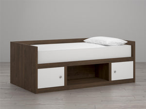 English Elm Sierra Ridge Twin Daybed with Drawer Storage Walnut Finish Farmhouse Two-tone Design B2733S00005