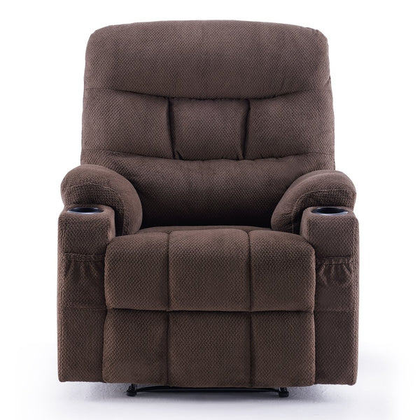 English Elm Oversized Recliner chair with ergonomic support, swivel rocker, quick 5-min assembly for adults comfort Chocolate T3623P408729