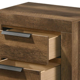 English Elm Rustic Oak 2-Drawer Nightstand