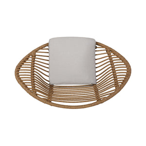 English Elm Engle Outdoor Wicker Lounge Chair Set with Cushions Powder Coated Steel Frame 65039.00LBRN