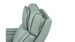 English Elm Fortuner 3PC Gray Faux Leather Living Room Set with LED, Massage, Power Recliners, Bluetooth Speakers B009S01498